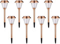 Solar Lights Outdoor 8 Pack Copper Garden Walkway Lights - Bright Star