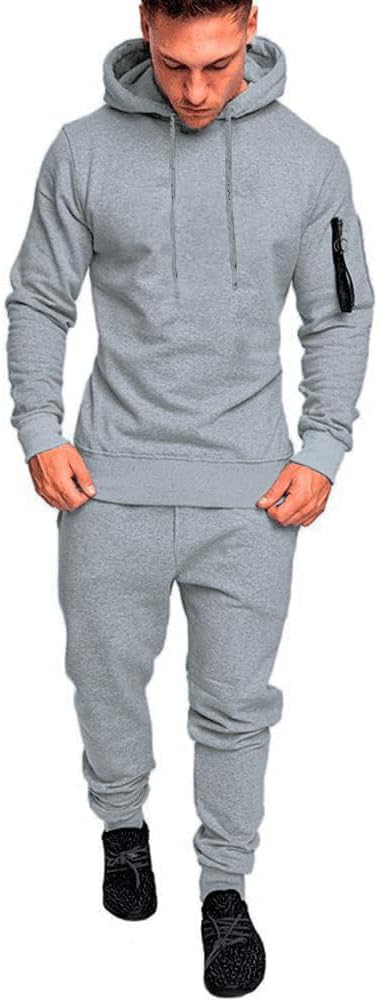 Mens Sweatsuits Set 2 Piece Hoodie Outfit for Casual Athletic Wear