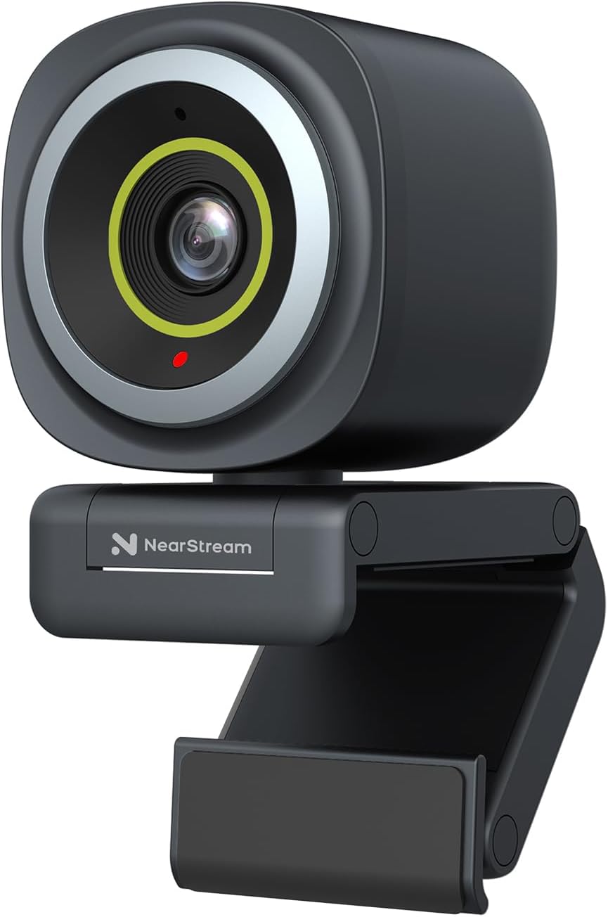 4K Webcam for Streaming with Noise Canceling Mic and AI Framing