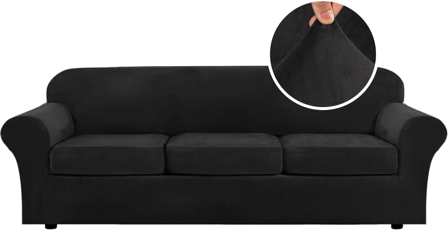 H.VERSAILTEX High Stretch Velvet Sofa Slipcover for Large Couches