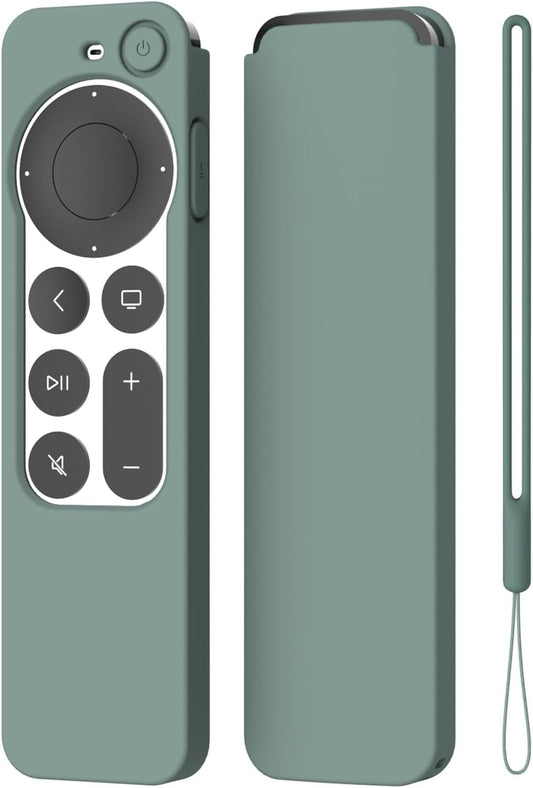 Silky-Soft Pine Green Anti-Slip Case for Apple TV 4K Siri Remote 2021