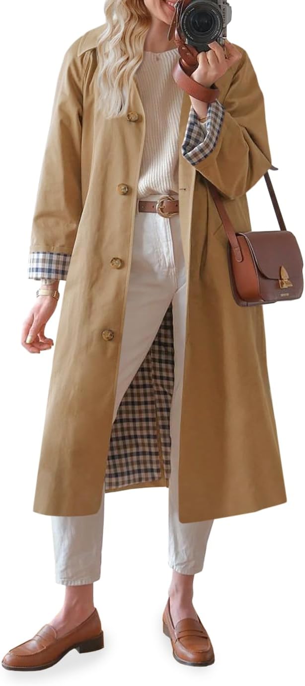 Stylish Womens Long Trench Coat for All Seasons and Occasions