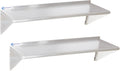 2 Pack Stainless Steel Shelf 12in x 48in 320LB Capacity - Heavy Duty