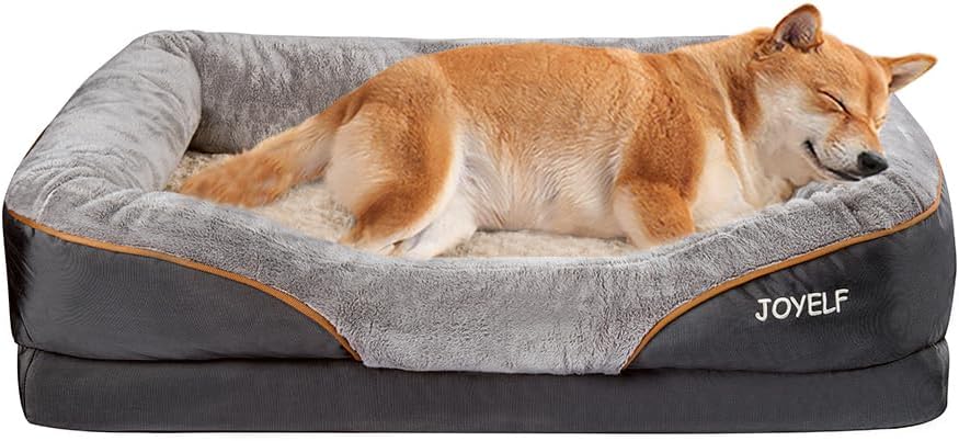 JOYELF Large Memory Foam Dog Bed for Ultimate Comfort and Support