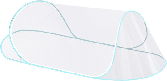 CMINGJ Large Pop Up Mosquito Tent - Portable Bed Net for Travel (Blue)