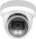 5MP Full Color Night Vision PoE IP Turret Dome Camera - Wide Angle