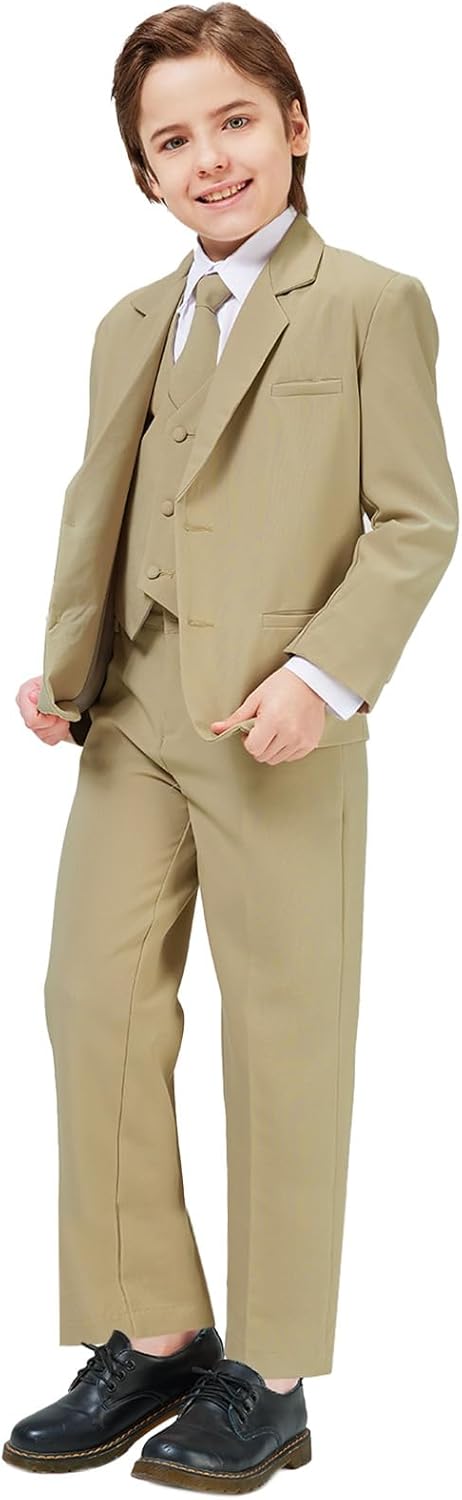 Luca Gabriel Toddler Boys' 5 Piece Classic Fit Formal Suit Set