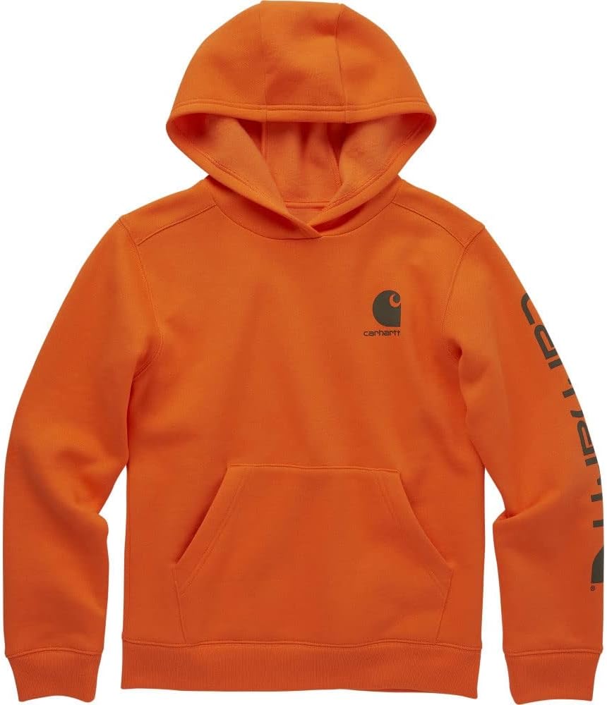 Carhartt Boys' Long Sleeve Hooded Sweatshirt for Comfort