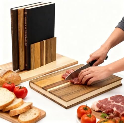 Unique Book-Shaped Cutting Board Set for Kitchen Decor
