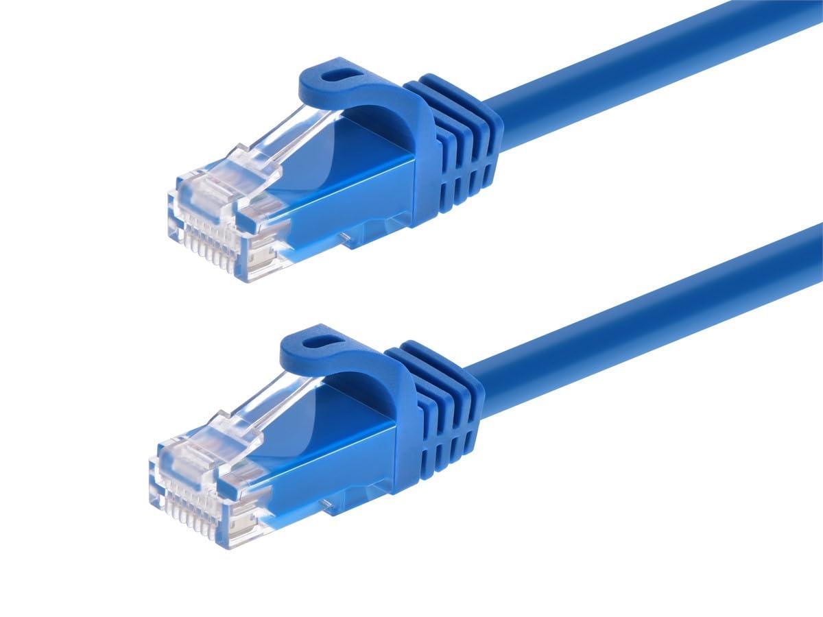 Monoprice Cat6 75ft Blue Patch Cable for High-Speed Networking