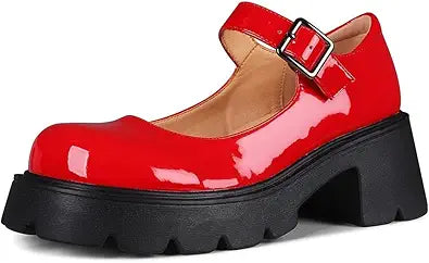 AOSPHIRAYLIAN Womens Mary Janes Shoes with Chunky Heel Style