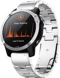 22mm Titanium Metal WatchBand Compatible for Garmin Watches