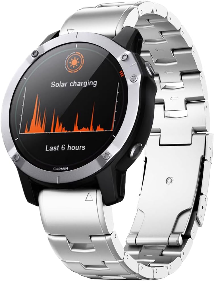 22mm Titanium Metal WatchBand for Garmin Tactix 8 and Fenix 8