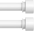 White Curtain Rods 2 Pack 48 to 84 in Adjustable Heavy Duty