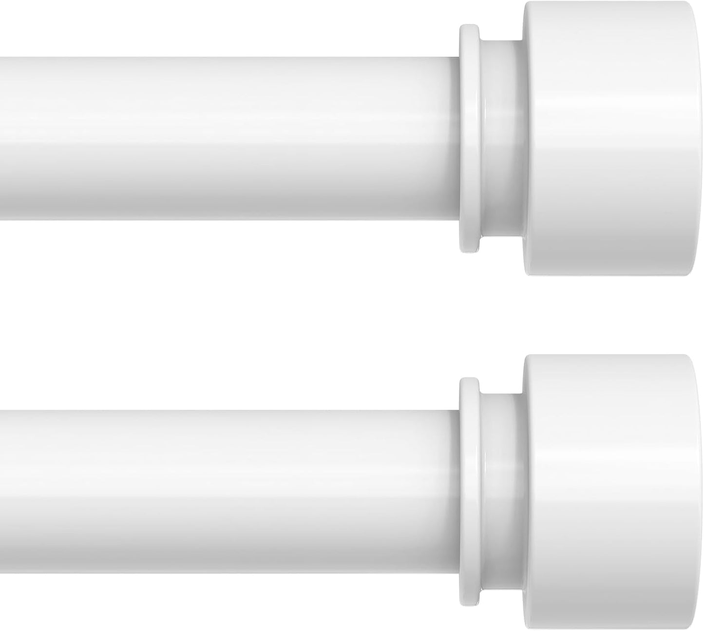 Heavy Duty White Curtain Rods for Windows 48 to 84 Inch