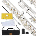 Glory Silver Plated Intermediate C Flute 17 Keys - Durable Tone