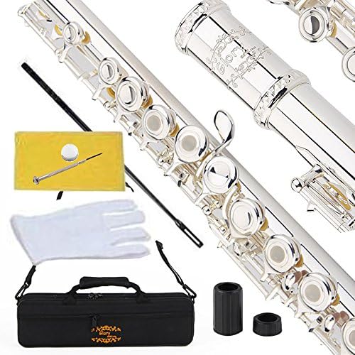 Glory Silver Plated Intermediate C Flute with B Foot Joint