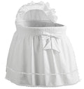 BabyDoll Bedding Precious Bassinet Liner Skirt & Hood - Ruffled White