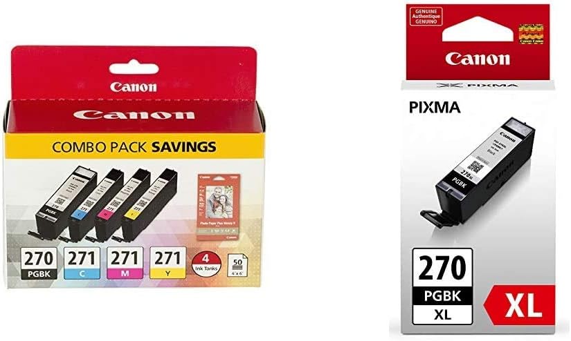 Canon PGI-270/CLI-271 Photo Paper Combo Pack for Stunning Prints
