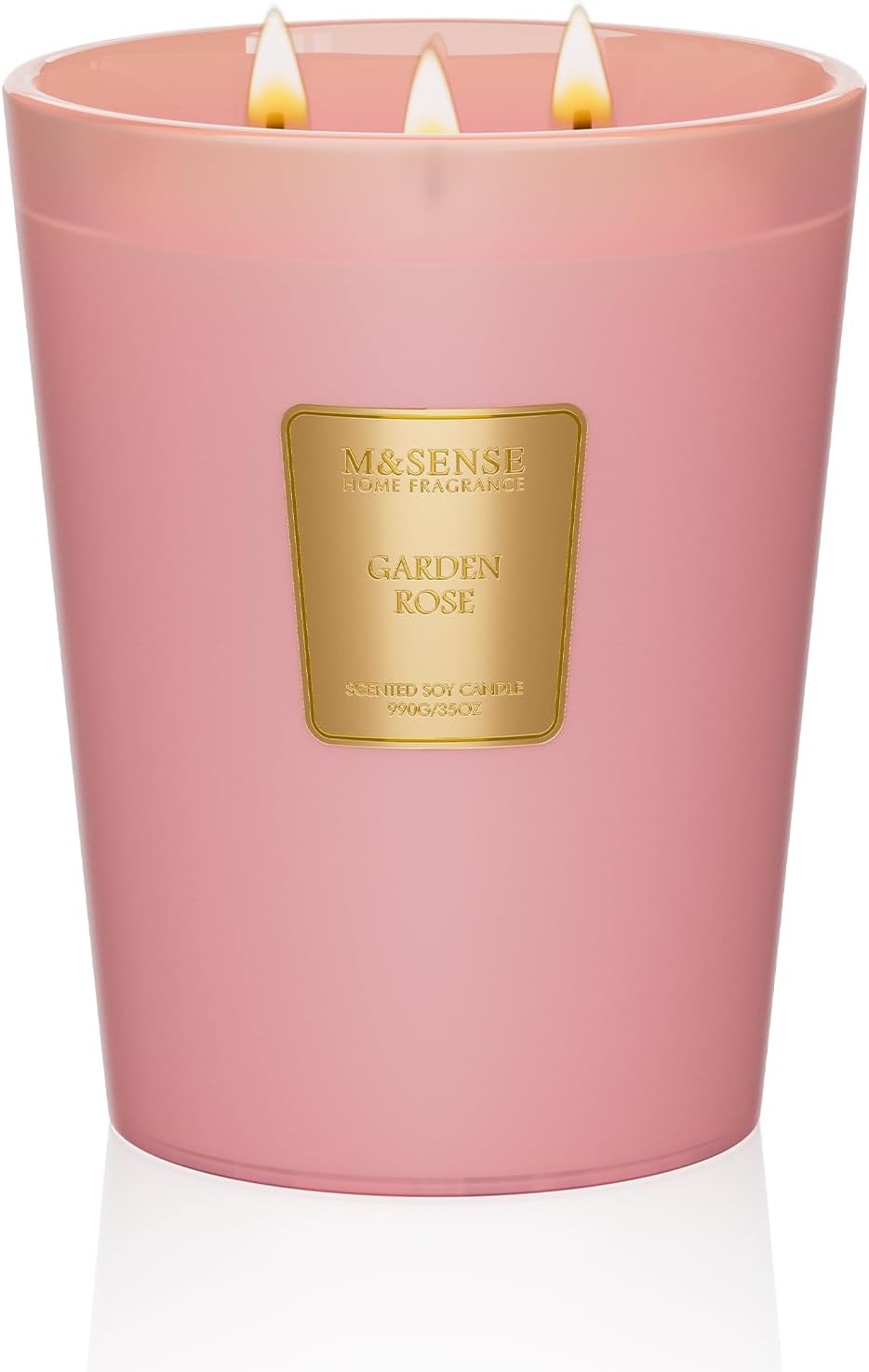 M&SENSE Garden Rose Scented Candle for Long Lasting Aromatherapy