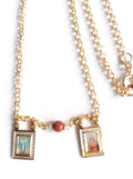 Scapular Sacred Heart and Miraculous Virgin Mary Necklace - Delicate
