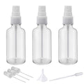 Hydior 2oz Clear Glass Spray Bottles - Set of 3 for Essential Oils