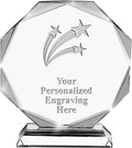 Personalized 6.75in Crystal Trophy Award with Engraving - Elegant