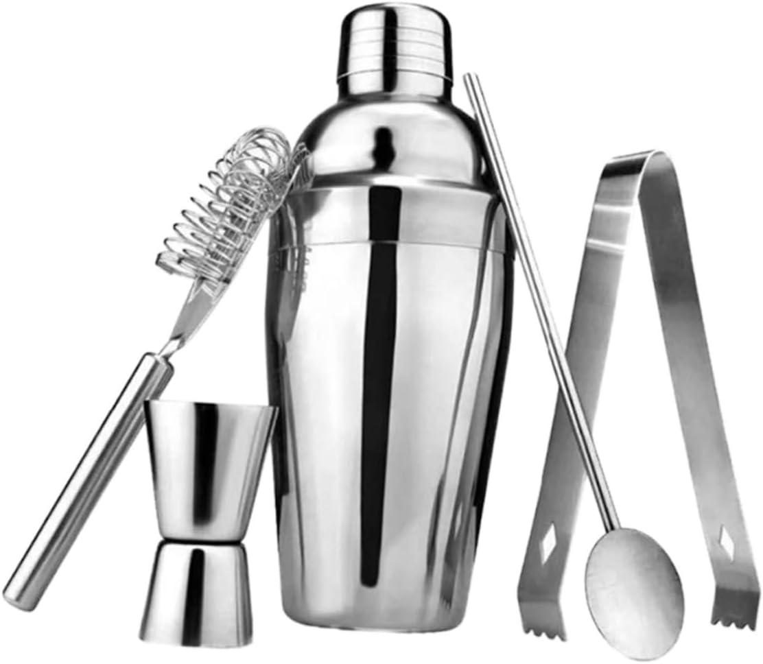 Bar Essentials Set: Stainless Steel Bartender Tools
