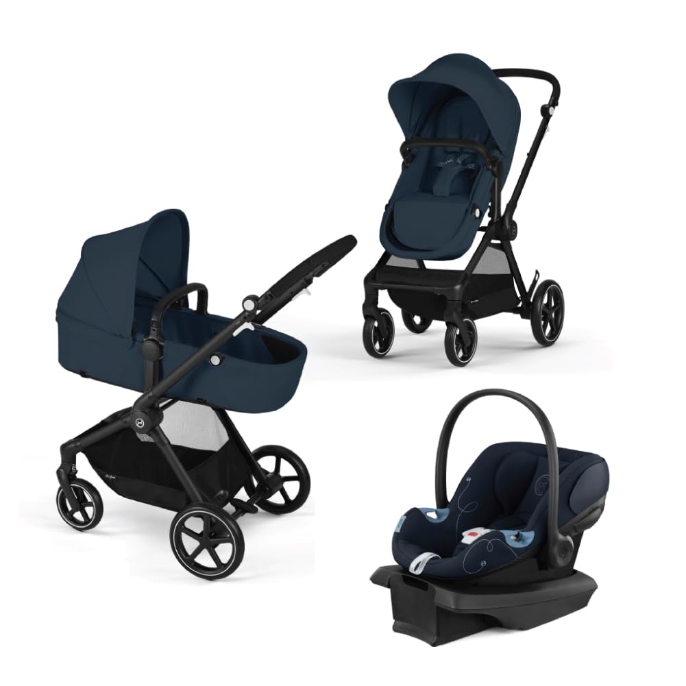 Cybex EOS 5-in-1 Stroller + Aton G Car Seat, Ocean Blue
