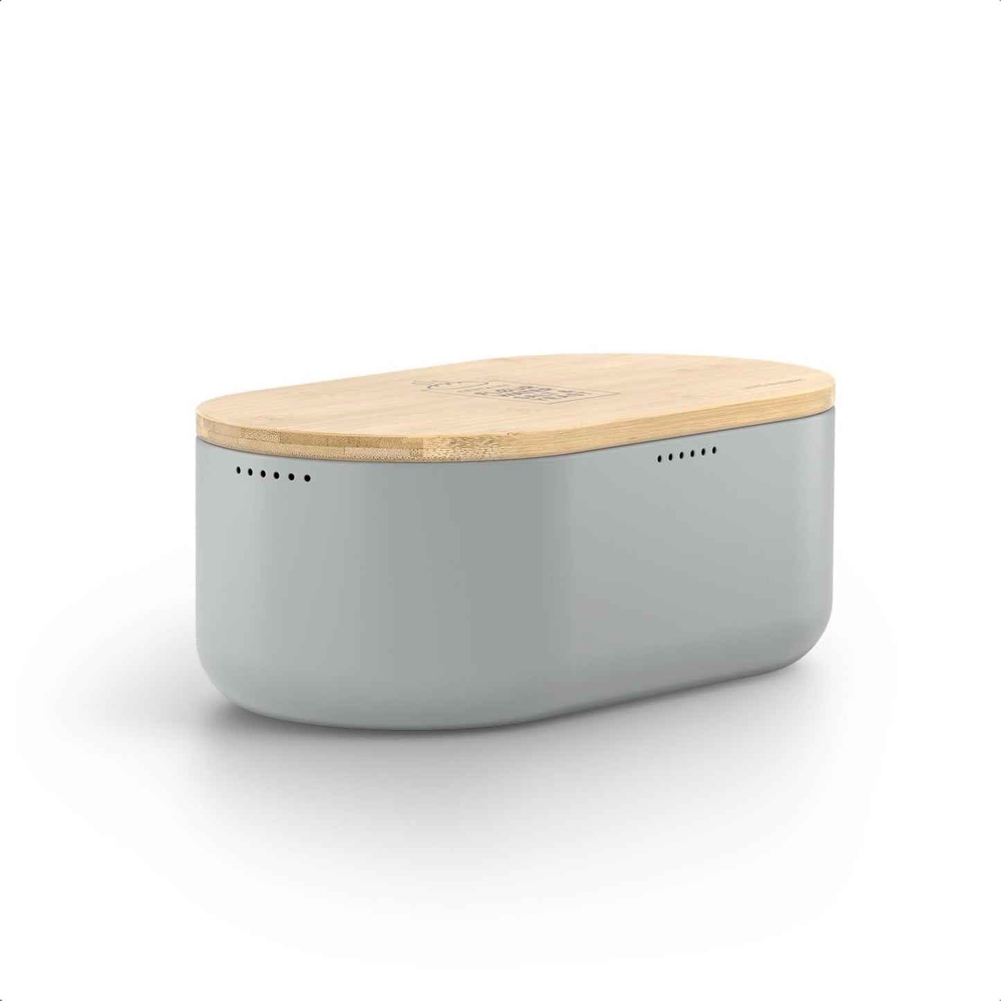 LARS NYSM Bread Box with Bamboo Lid for Freshness and Style