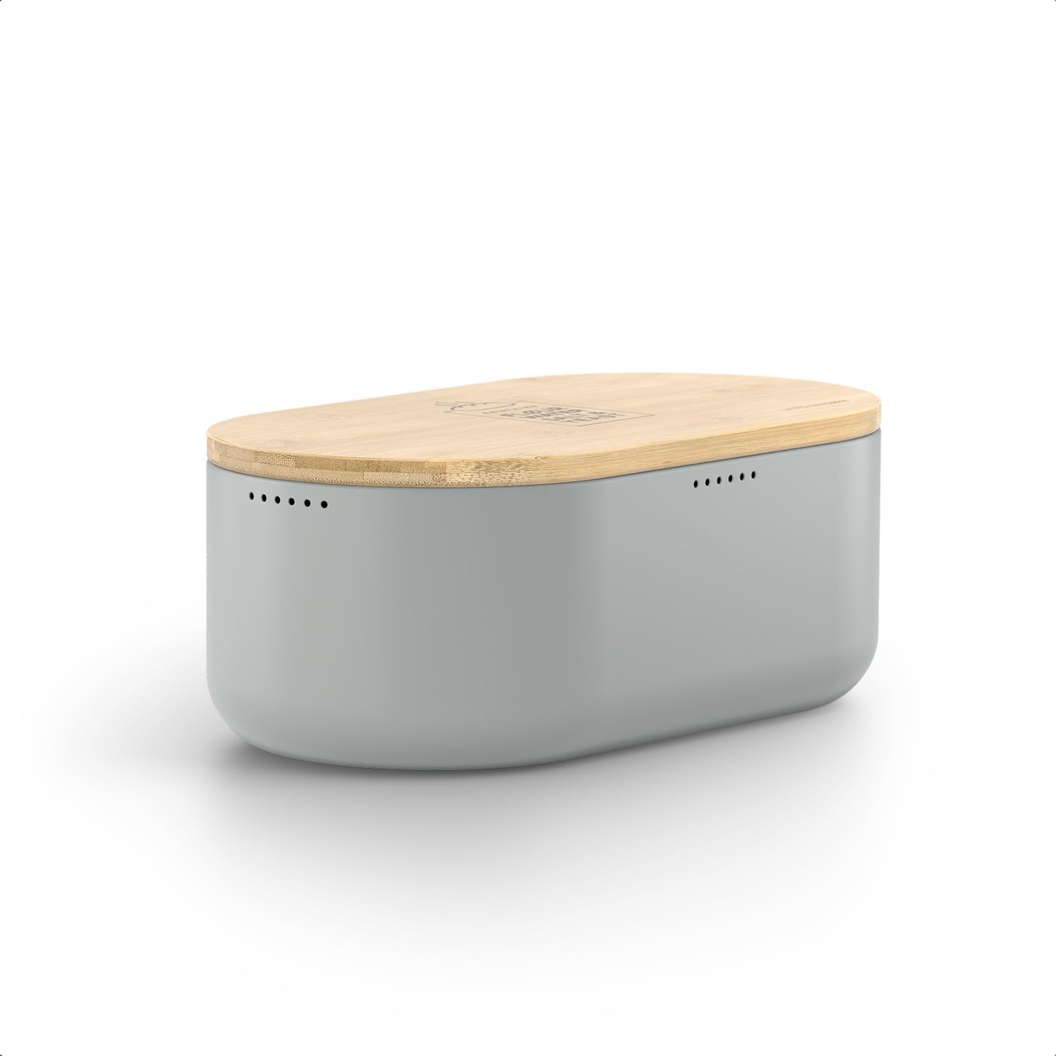 LARS NYSM Bread Box with Bamboo Lid for Freshness and Style