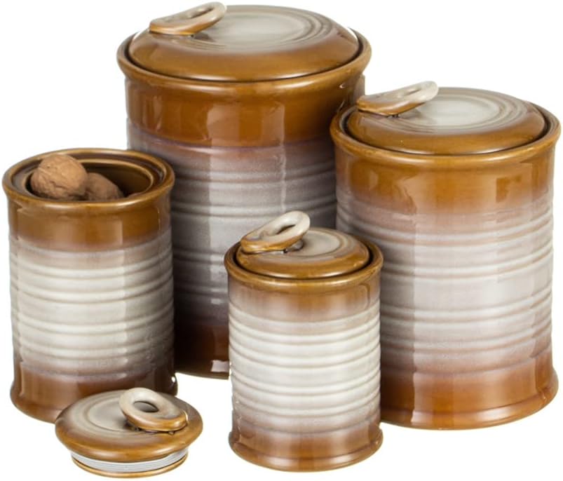 Nihow Ceramic Food Storage Jar Sets for Kitchen Organization