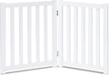 LZRS 2-Panel Wooden Free Standing Foldable Dog Gate for Safety