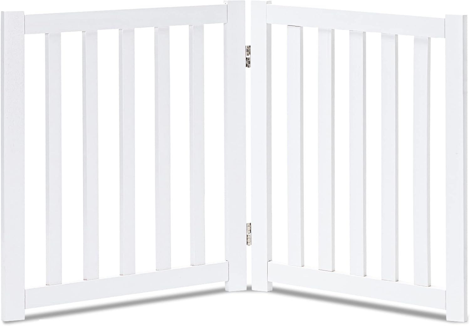 LZRS 2-Panel Wooden Free Standing Foldable Dog Gate for Safety