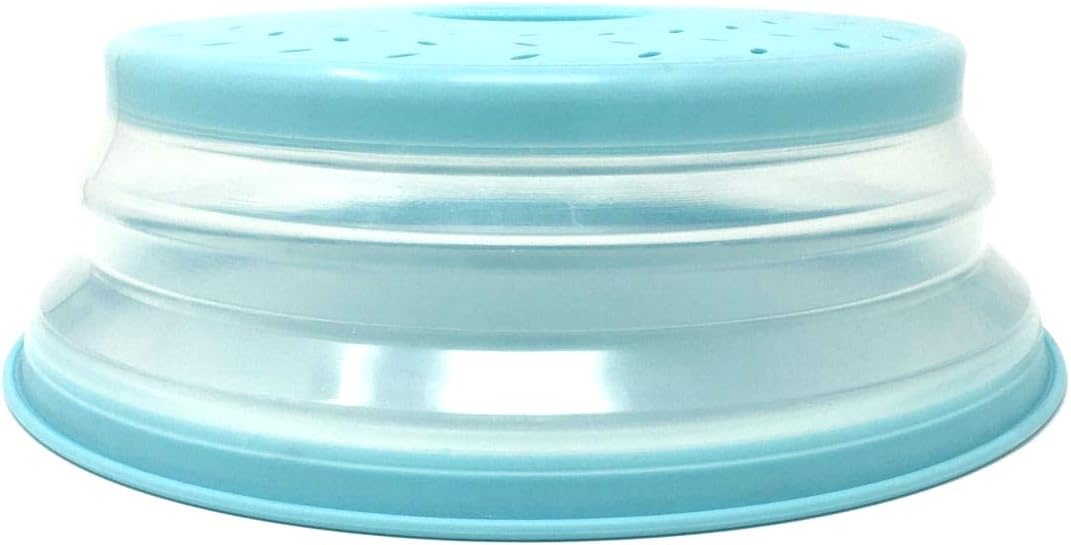 Teal Microwave Shield: Convenient Collapsible Design