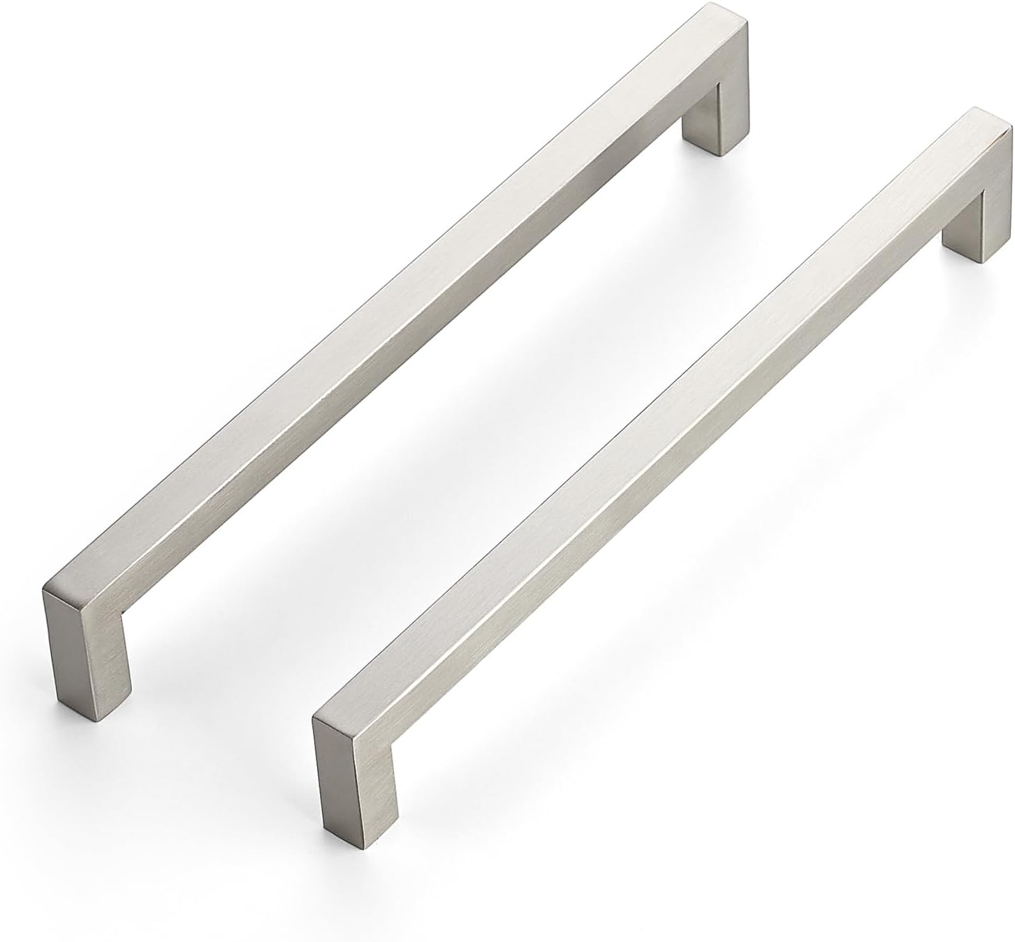 Brushed Nickel Cabinet Handles - 30 Pack Square Drawer Pulls