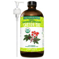 RejuveNaturals Castor Oil 16oz Glass Bottle - Boosts Hair & Skin