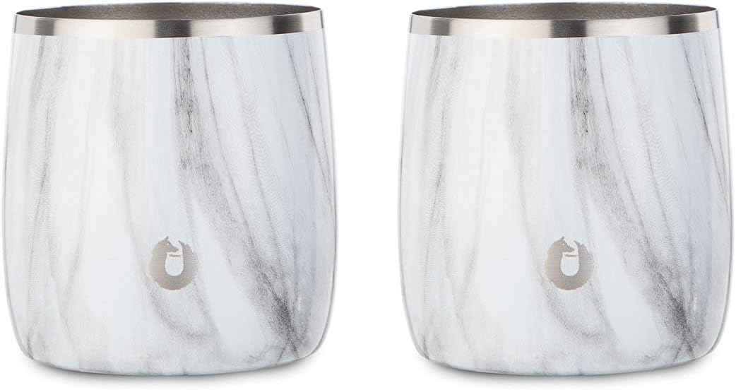 Snowfox Premium Vacuum Insulated Whiskey Rocks Glass Set of 2