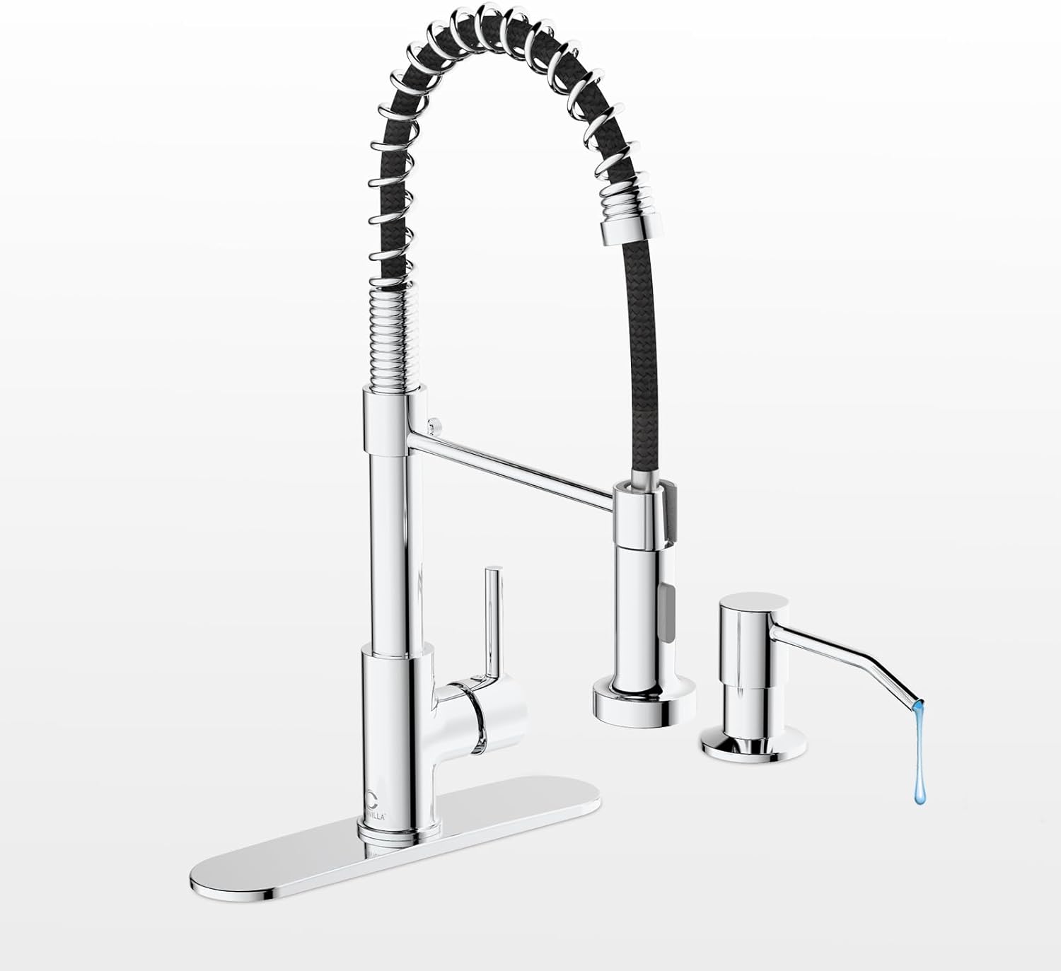 Chrome Kitchen Faucet with Soap Dispenser for Your Home