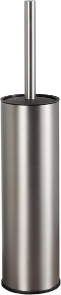 Stainless Steel Toilet Brush and Holder - Splash-Proof Brushed Nickel