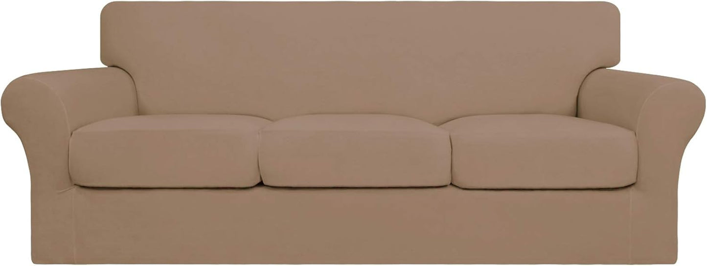 Easy-Going 4 Pieces Stretch Soft Couch Cover for Dogs and Pets