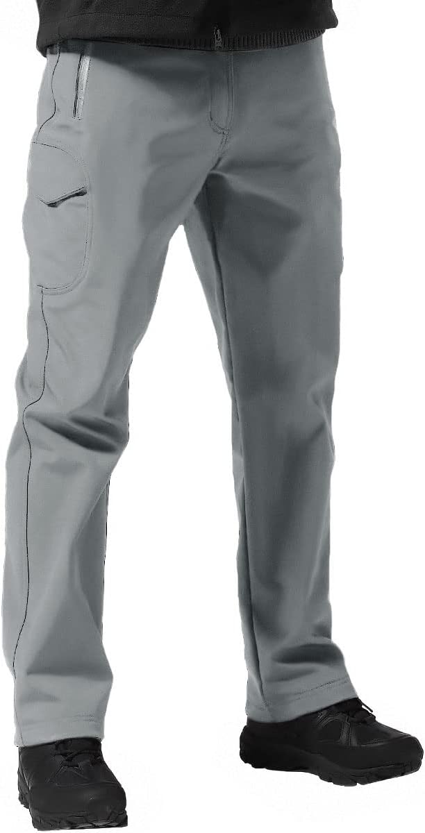 FREE SOLDIER Men's Outdoor Softshell Fleece Lined Cargo Pants