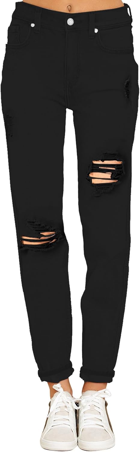 Luvamia Boyfriend Jeans for Women High Waisted Distressed Style
