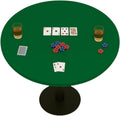 Felt Card Game Table Cover Green for 58 to 64 in Round Tables - Smooth