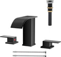 Matte Black Waterfall Bathroom Faucet for Modern Sink Designs