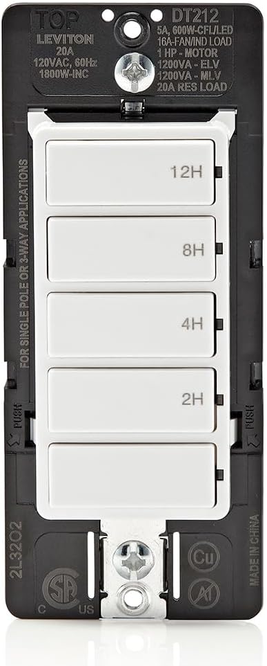 Leviton Countdown Switch for Lights and Heaters, 20A, 1 HP