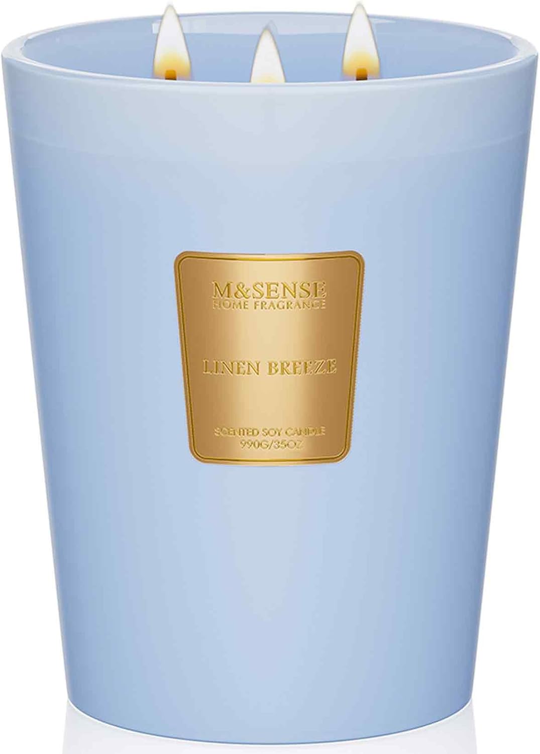 Large Soy Candle Linen Breeze Scented 35oz for Home Fragrance