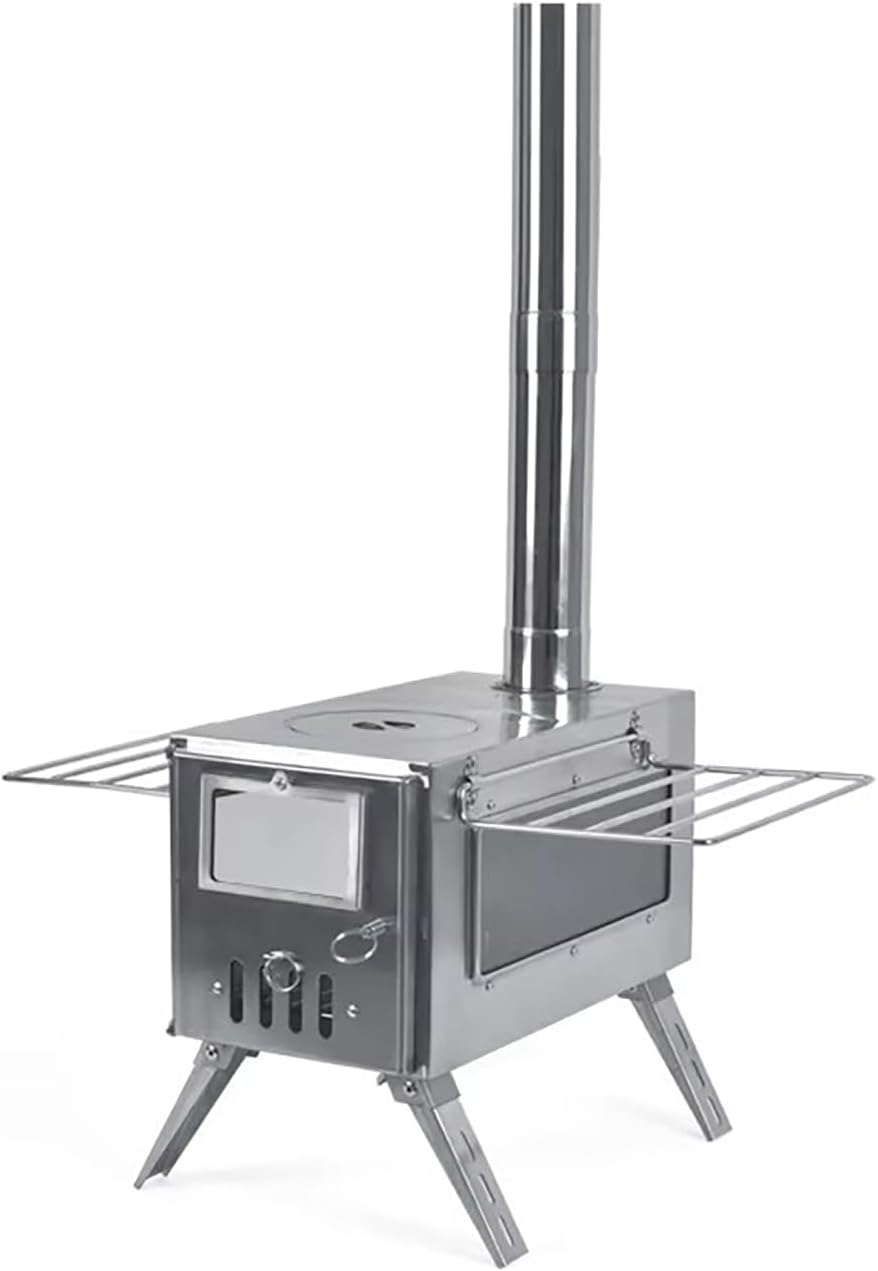 SECTORWING Stainless Steel Camping Stovew/Glass Chimney