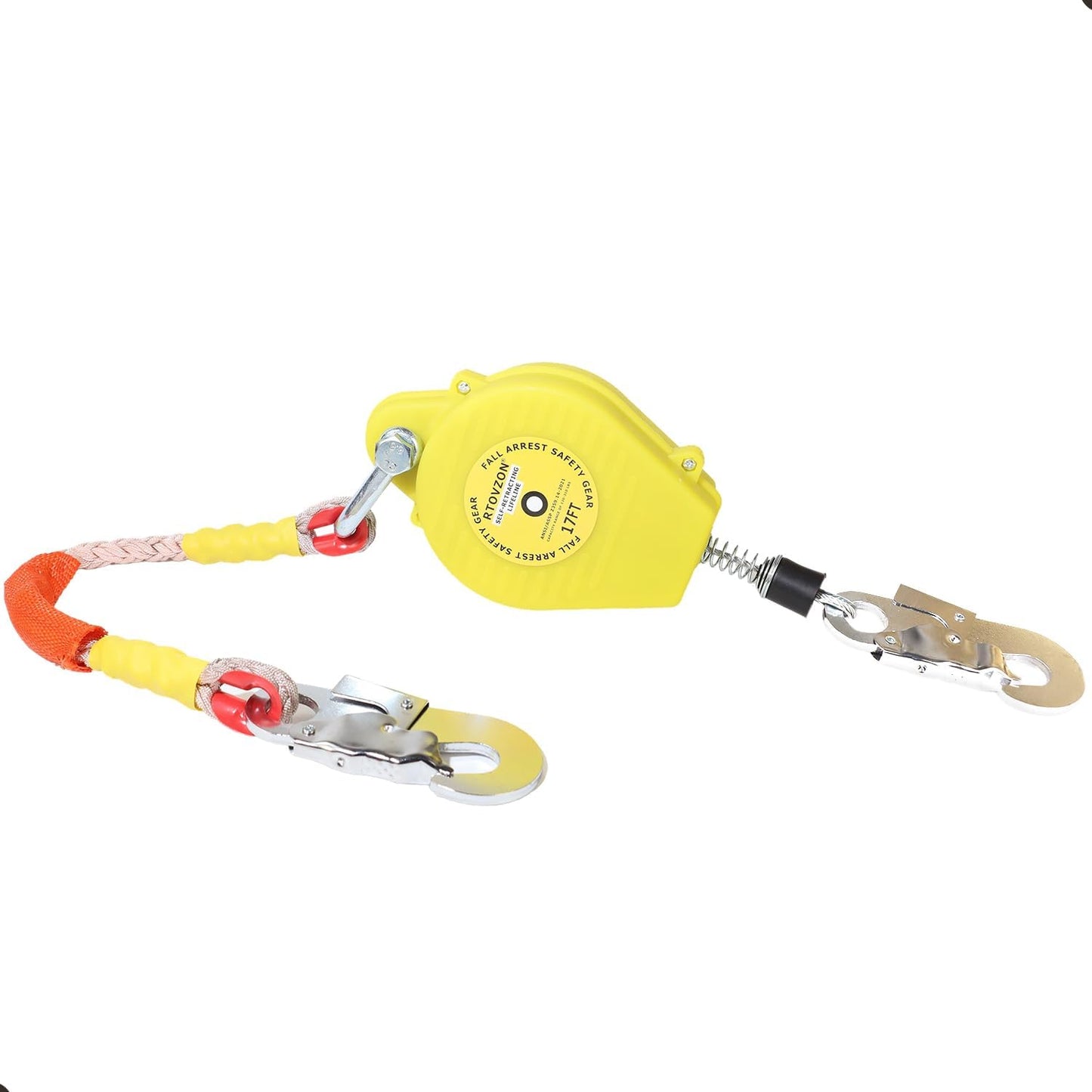 17FT Self Retracting Lifeline for Fall Protection and Safety