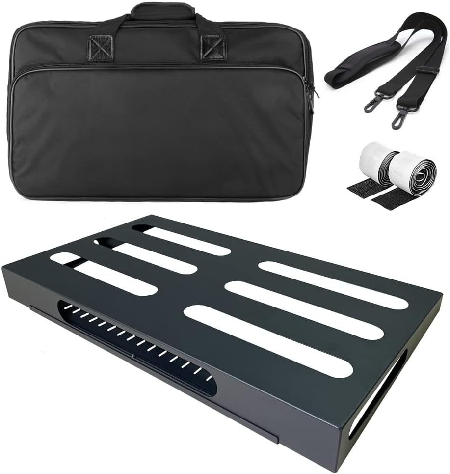 22 x 12.5 Large Guitar Pedal Board with Power Supply Cradle